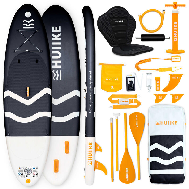 Deska Sup Nadmuchiwana 10’ Przekształcana w Kajak, do 130 kg, Czarna