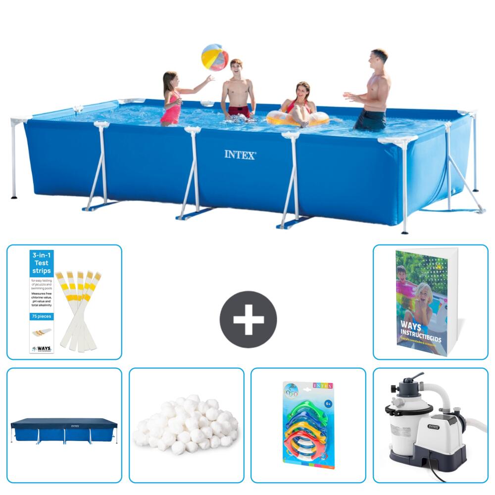 INTEX Basen ze stelażem Prostokątny - 450x220x84 cm - 7-częściowy S8