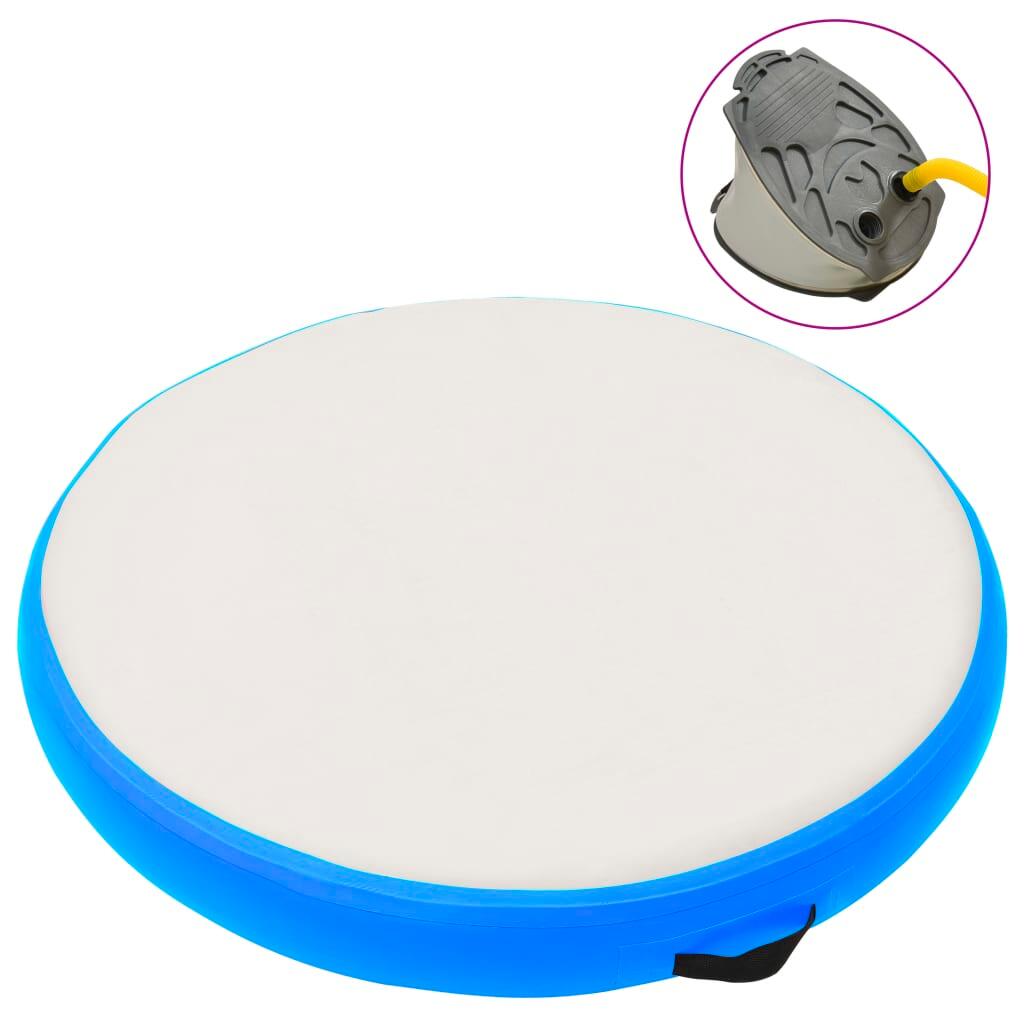 VidaXL Nadmuchiwana mata gimnastyczna 100x100x15 cm PVC niebieska