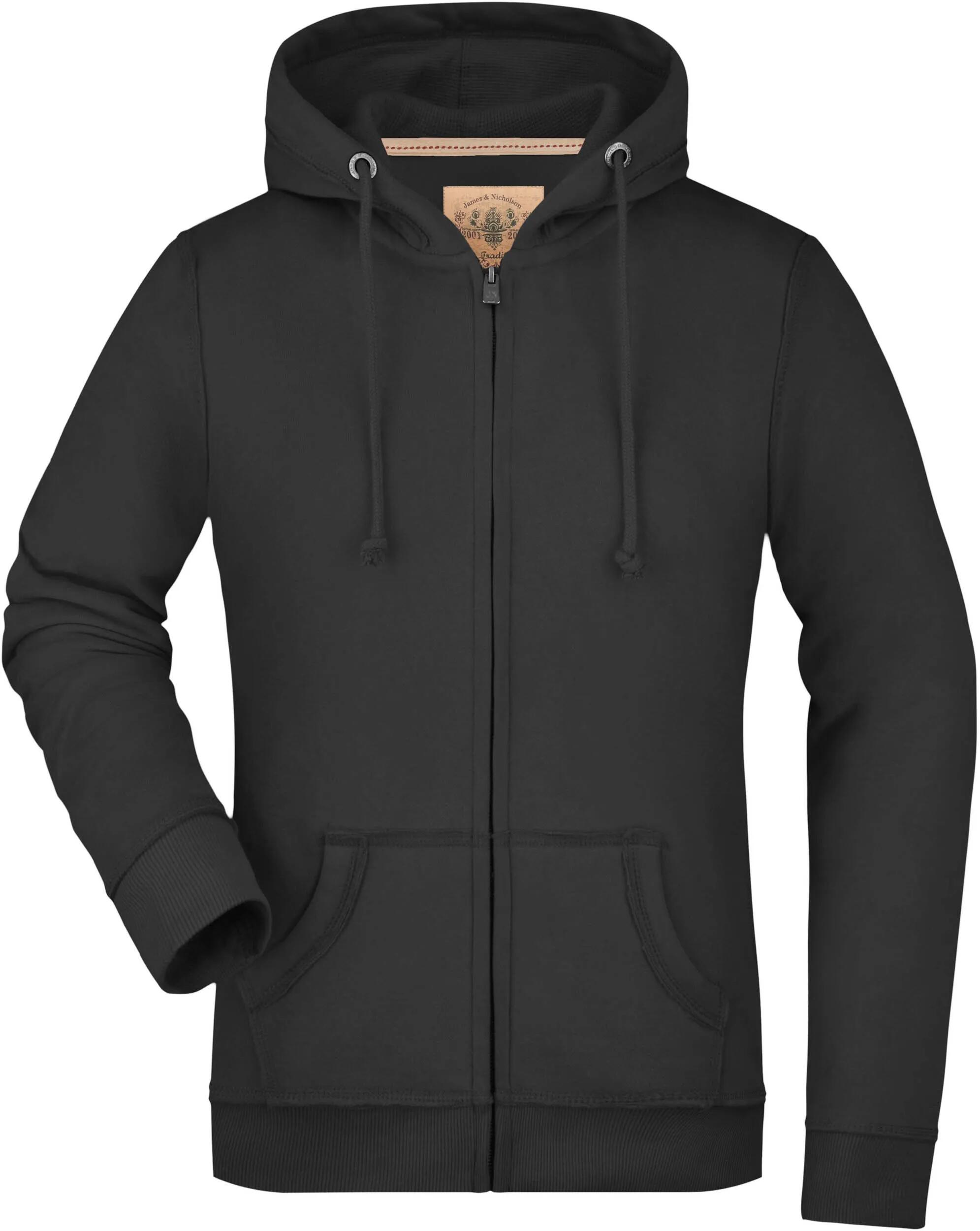 Damska bluza James & Nicholson Vintage Hoody czarna