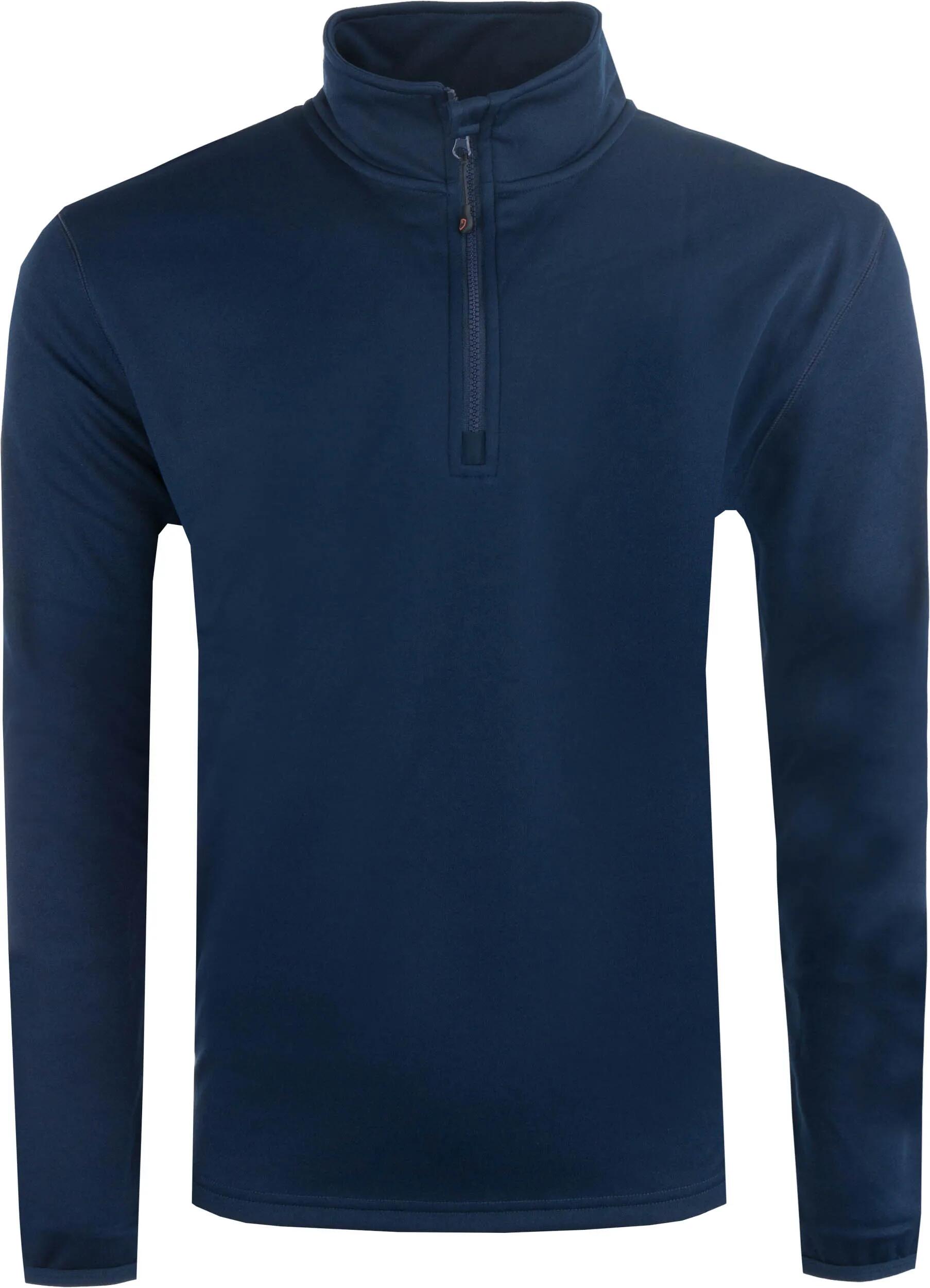 Męska bluza Playerlayer 1/4 zip, granatowa, warstwa środkowa z polaru