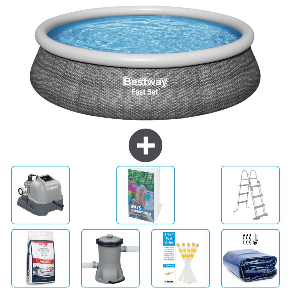 BESTWAY Basen Fast Set Okrągły - 457x107 cm - 8-częściowy S503