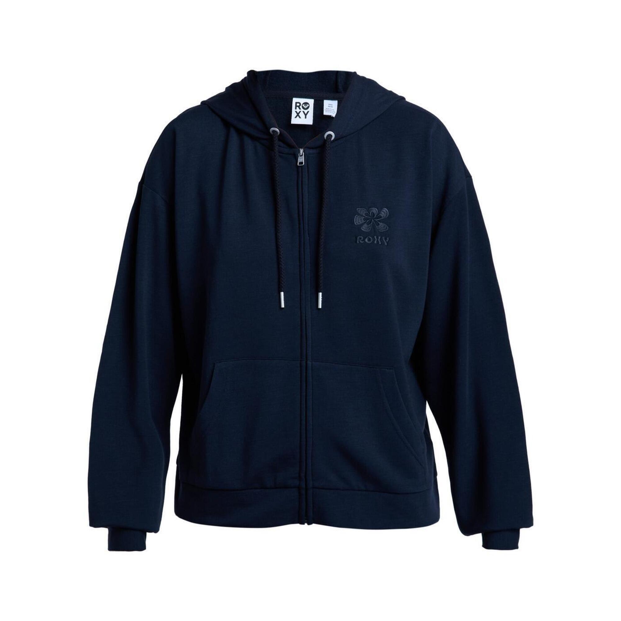 Bluza na zamek dla Kobiety SURFING BY DAYLIGHT Czarny