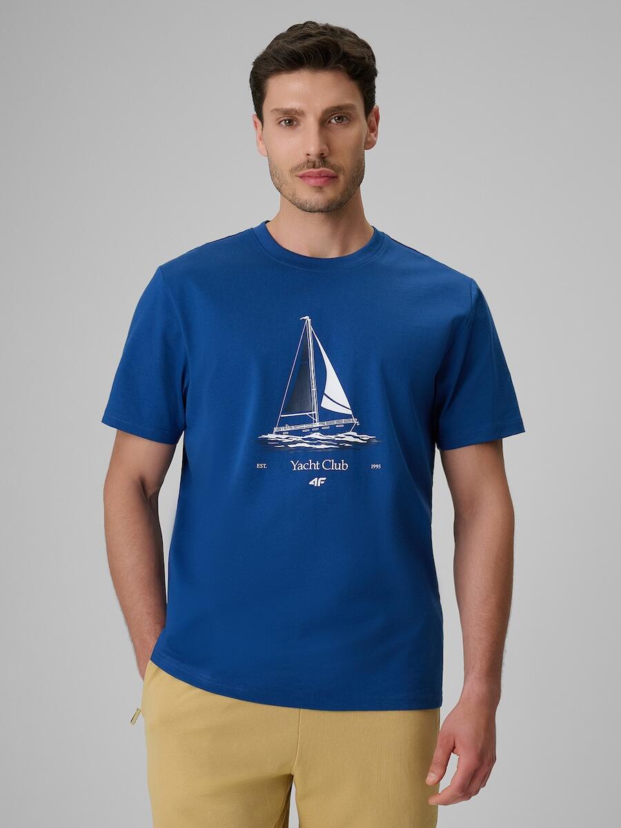T-shirt relaxed z nadrukiem męski 4F 4FRSS26TTSHM3996
