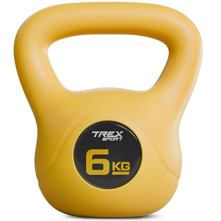 Kettlebell winylowy treningowy Trex Sport szeroki uchwyt odważnik 6kg
