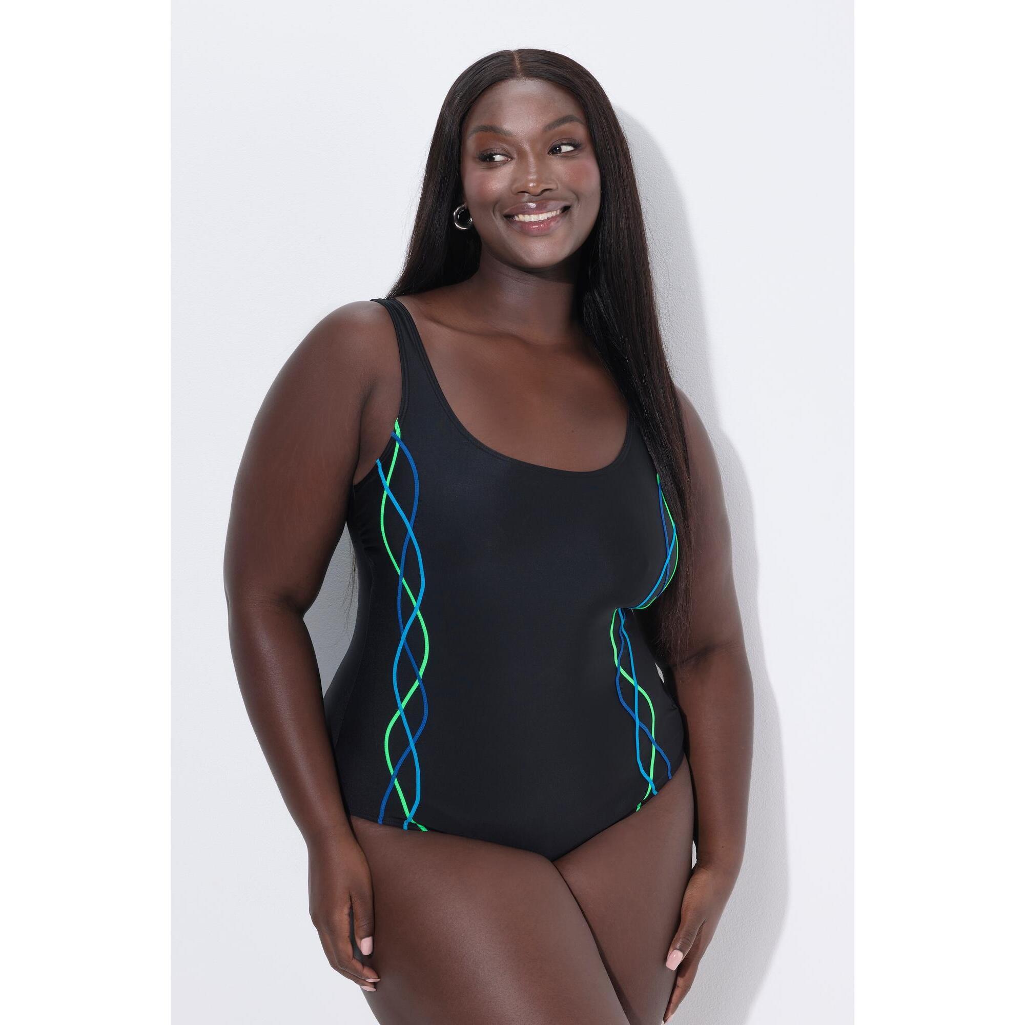 Damski Strój kąpielowy lamówki bez miękkich miseczek pas pod biustem