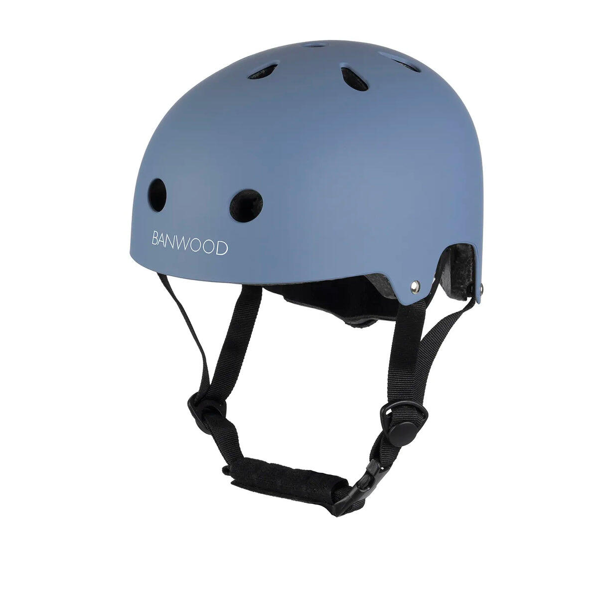 Kask rowerowy Banwood klasyczny matowy niebieski dla dzieci