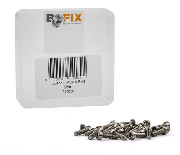 Bofix śruby imbusowe M3x10 stal nierdzewna 25 szt
