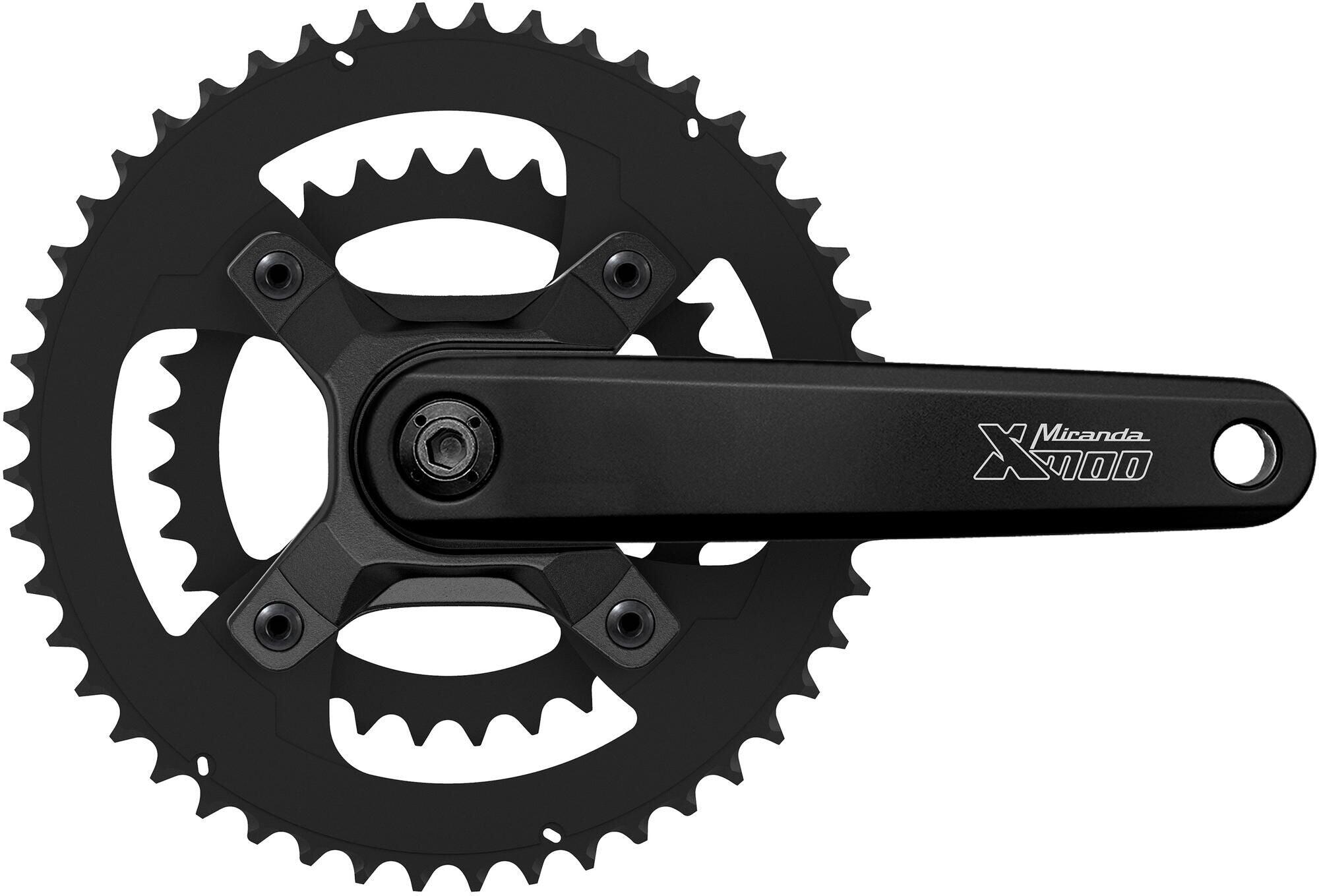 MIRANDA XMOD 2 korba gravel 30/46T 175 mm, BCD 104, ISIS 128 mm, czarny