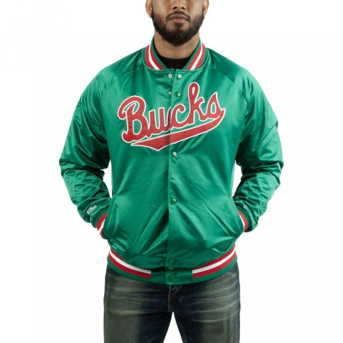 Kurtka męska do koszykówki NBA Milwaukee Bucks Lightweight Jacket