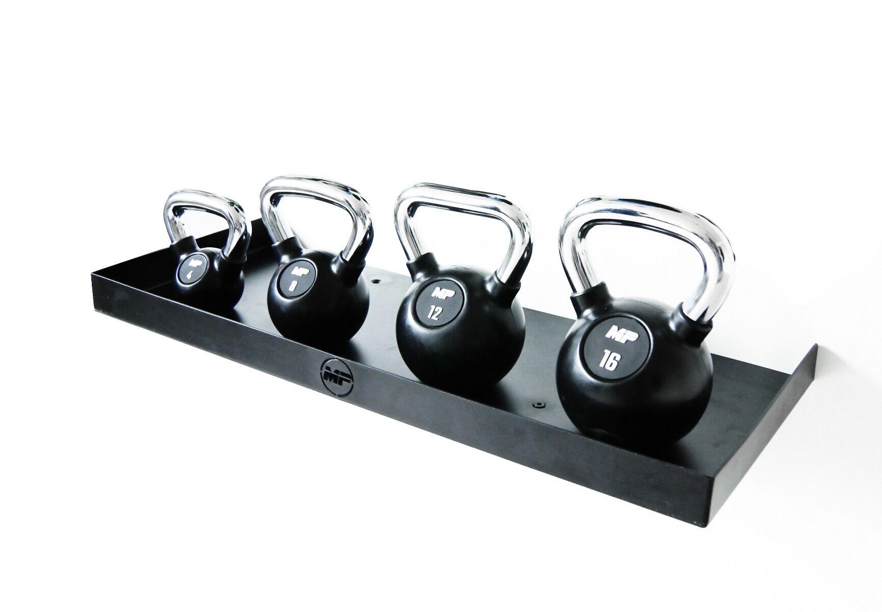 Regał do przechowywania kettlebelli i hantli - czarny