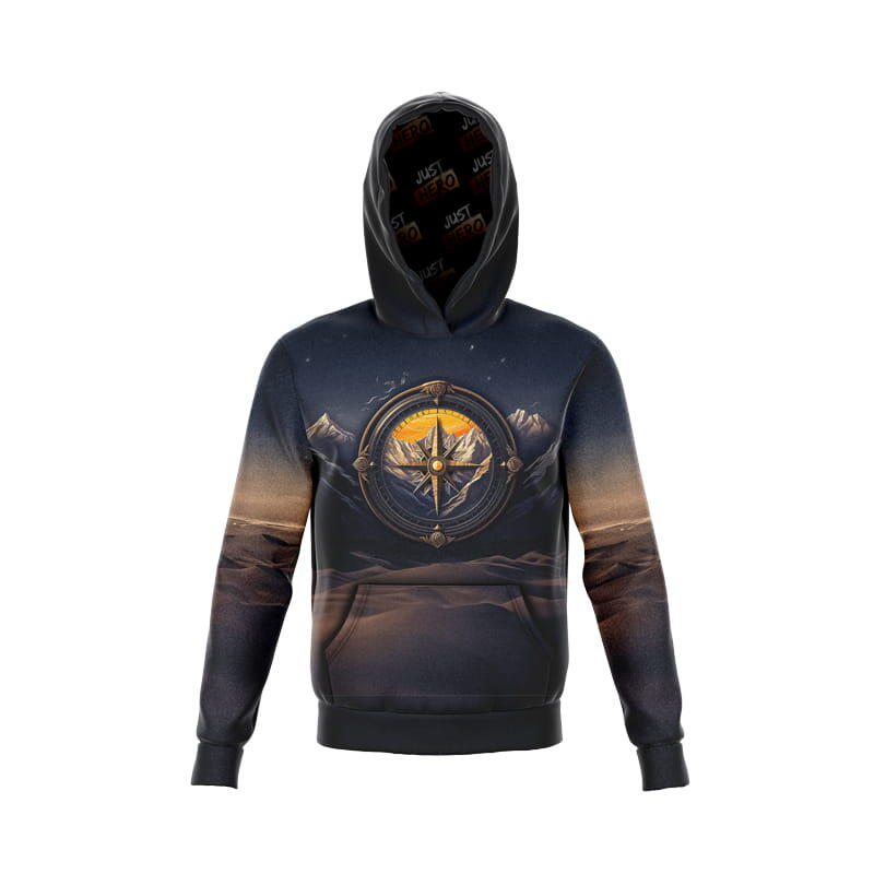 Bluza kangurka sportowa z kapturem unisex wygodna ART RÓŻA WIATRÓW