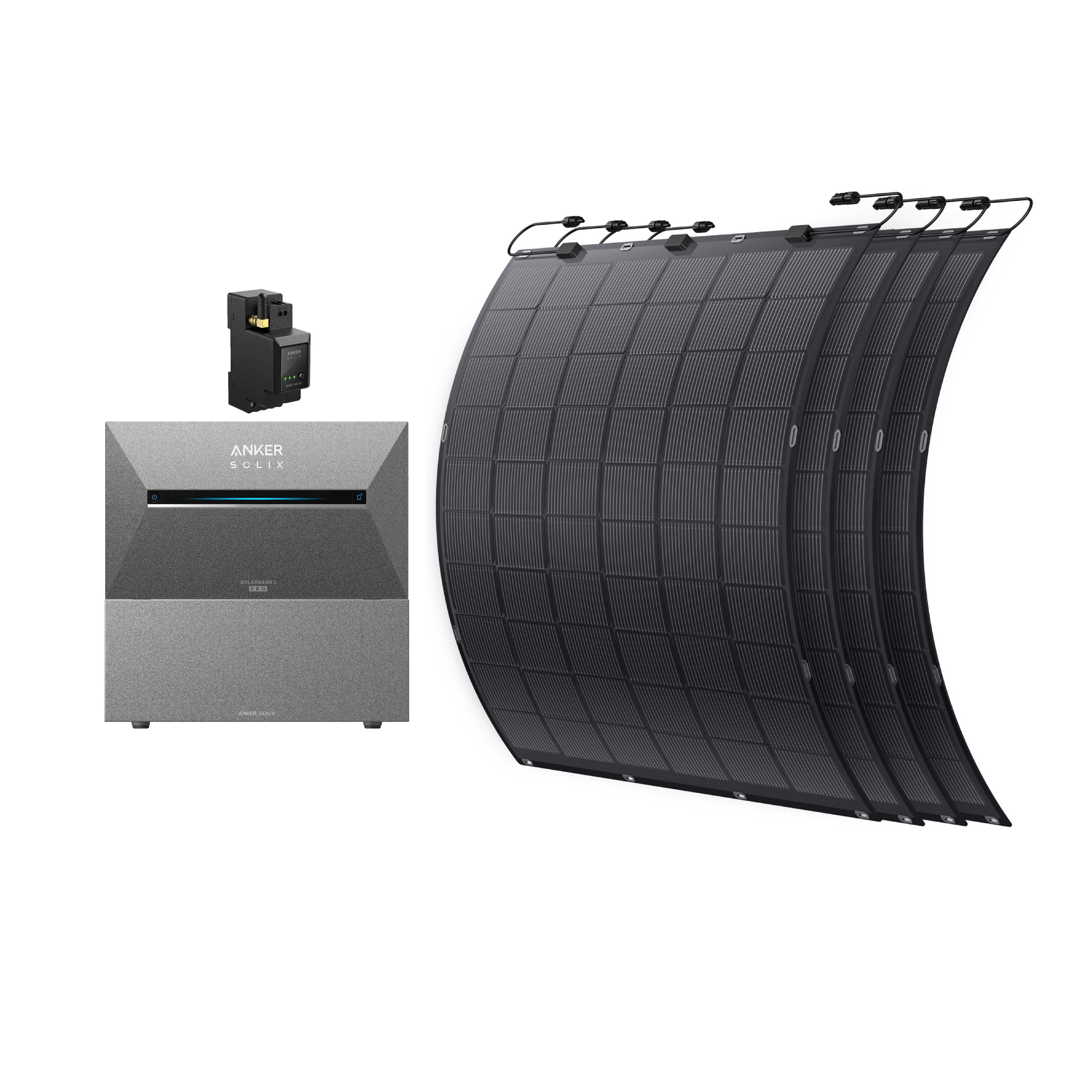 Zestaw fotowoltaika balkonowa Anker SOLIX Solarbank 3 E2700 Pro+BP2700+FS20x4