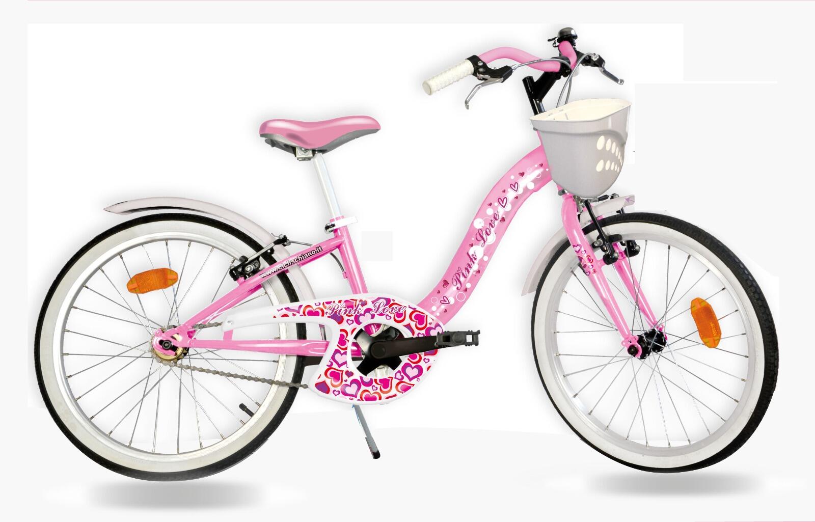 Rower dziewczęcy SCH Pink Love 20” z akcesoriami
