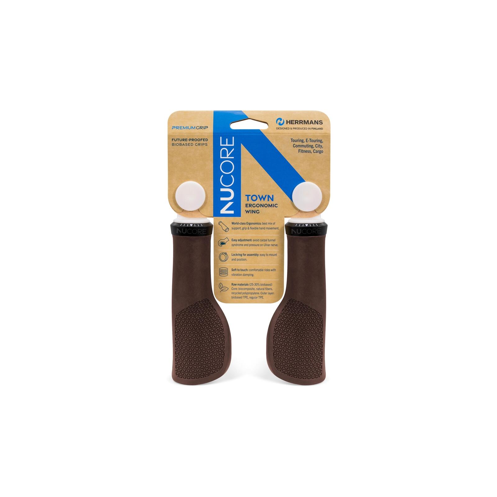 HERRMANS Nucore Town Peak zestaw manetek 130/130 mm brązowy