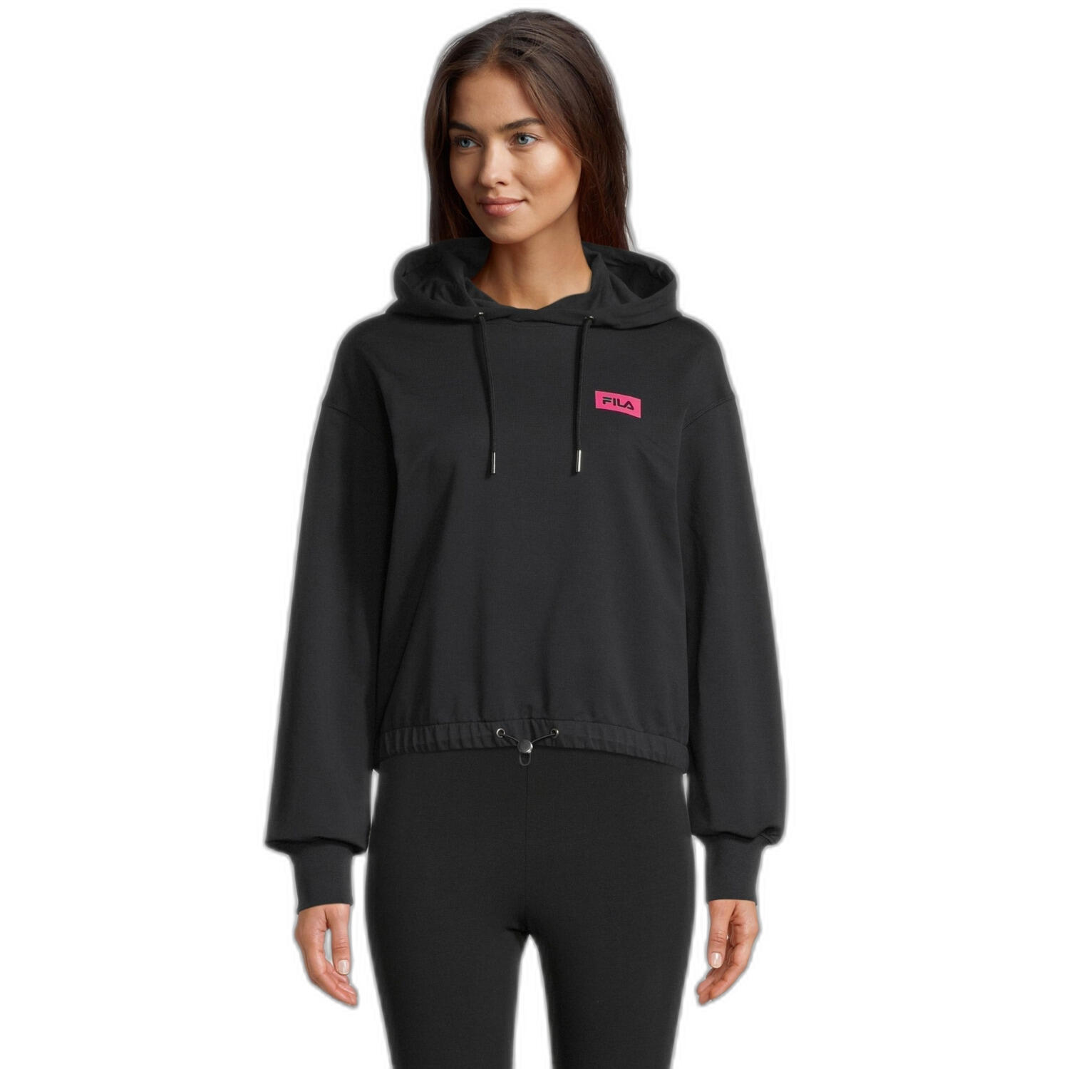 Damska bluza z kapturem crop top Fila Burdur