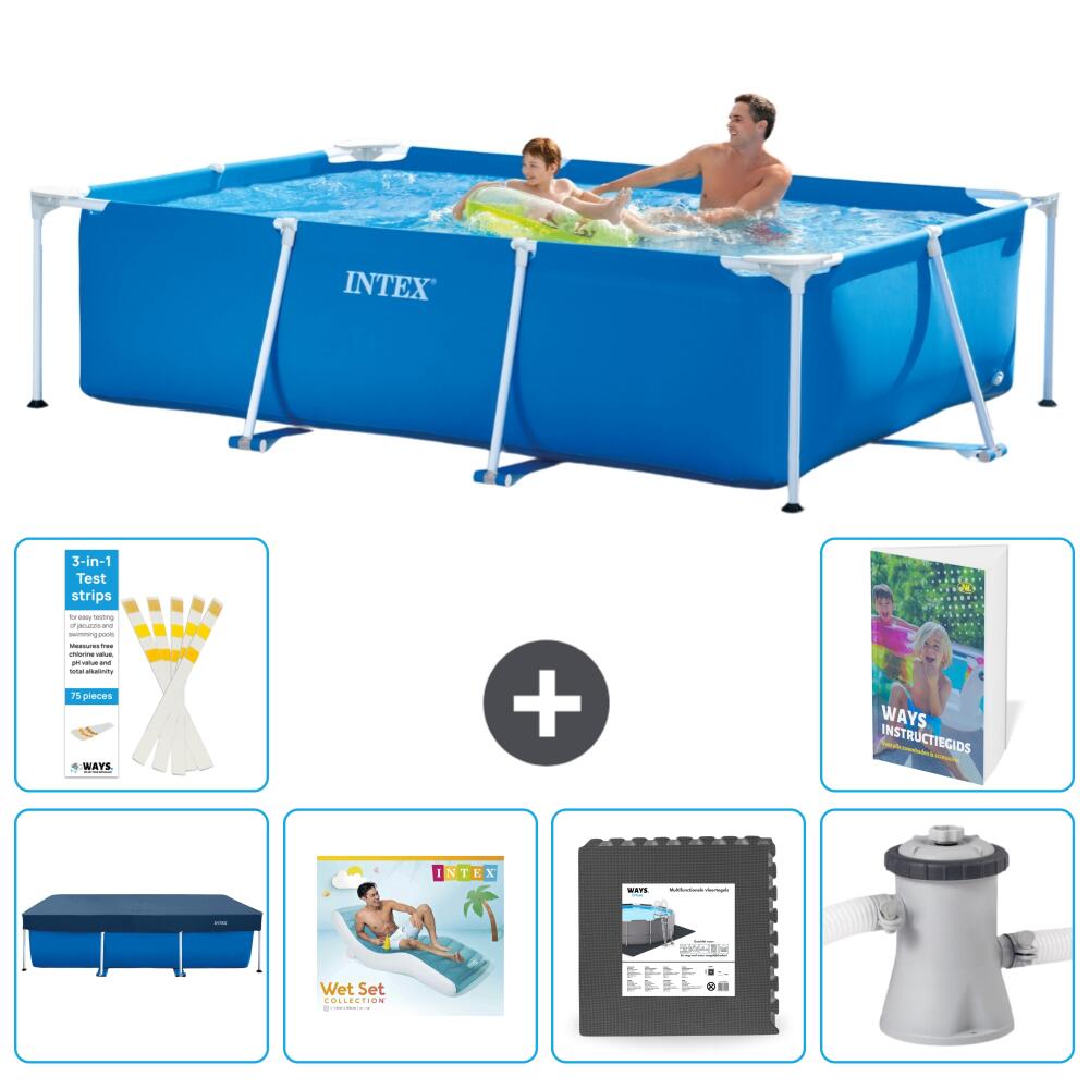 INTEX Basen ze stelażem Prostokątny - 260x160x65 cm - 7-częściowy S49