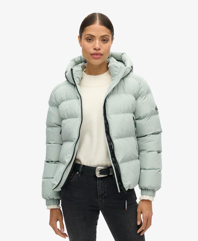 Kurtka sportowa pikowana z kapturem SUPERDRY