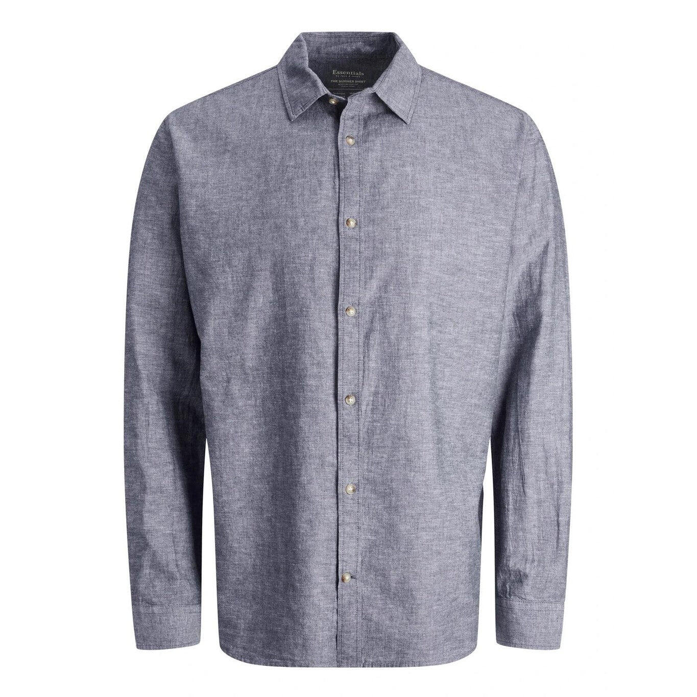 Koszula Jack & Jones letnia mieszanka lnu sprany denim
