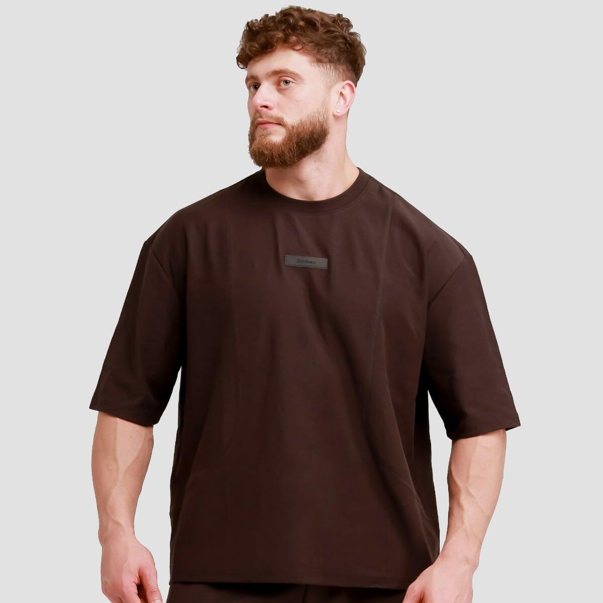 Koszulka męska fitness oversize Unstoppable Brown