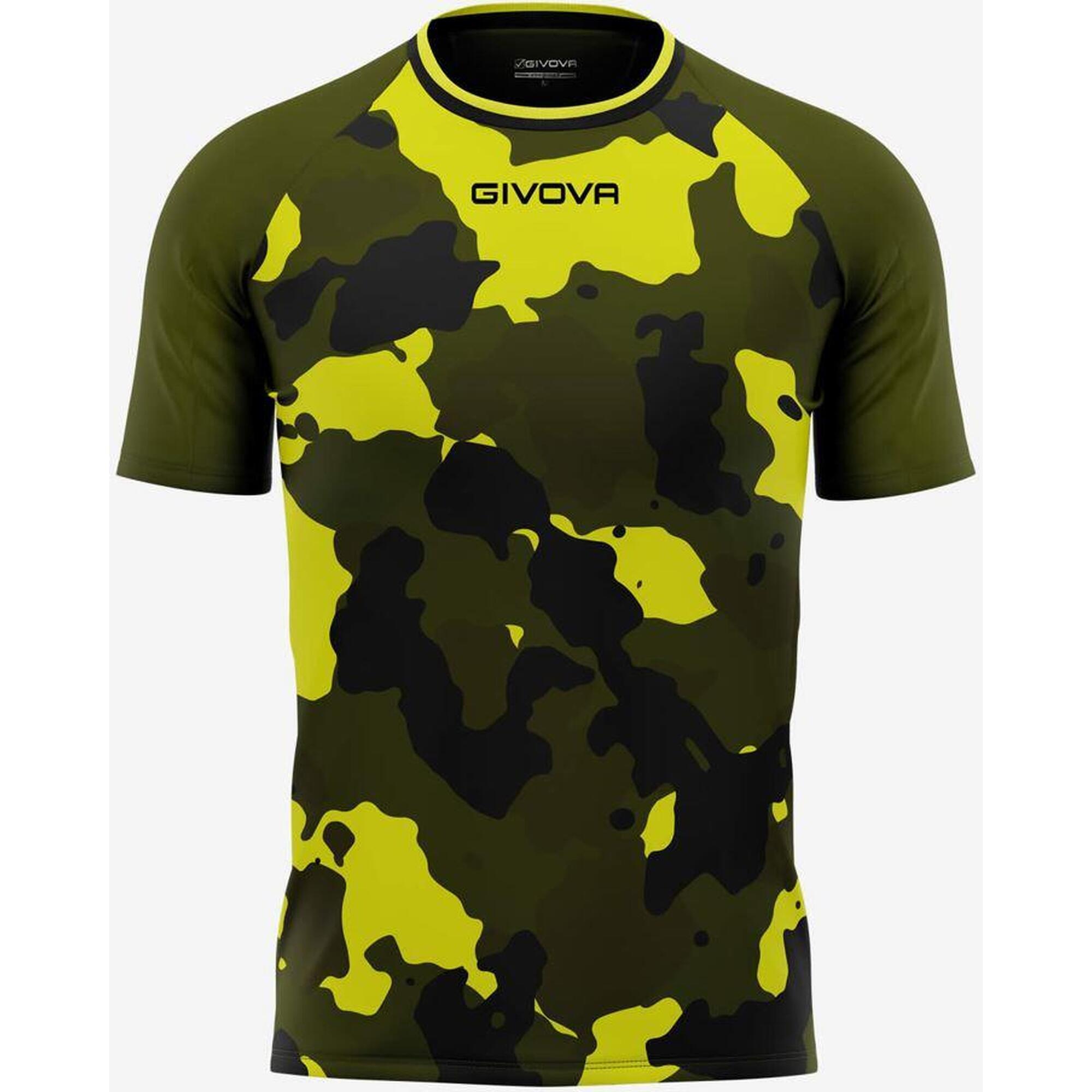 T-shirt Givova dla Mężczyzn w Żółtym Kolorze Armii