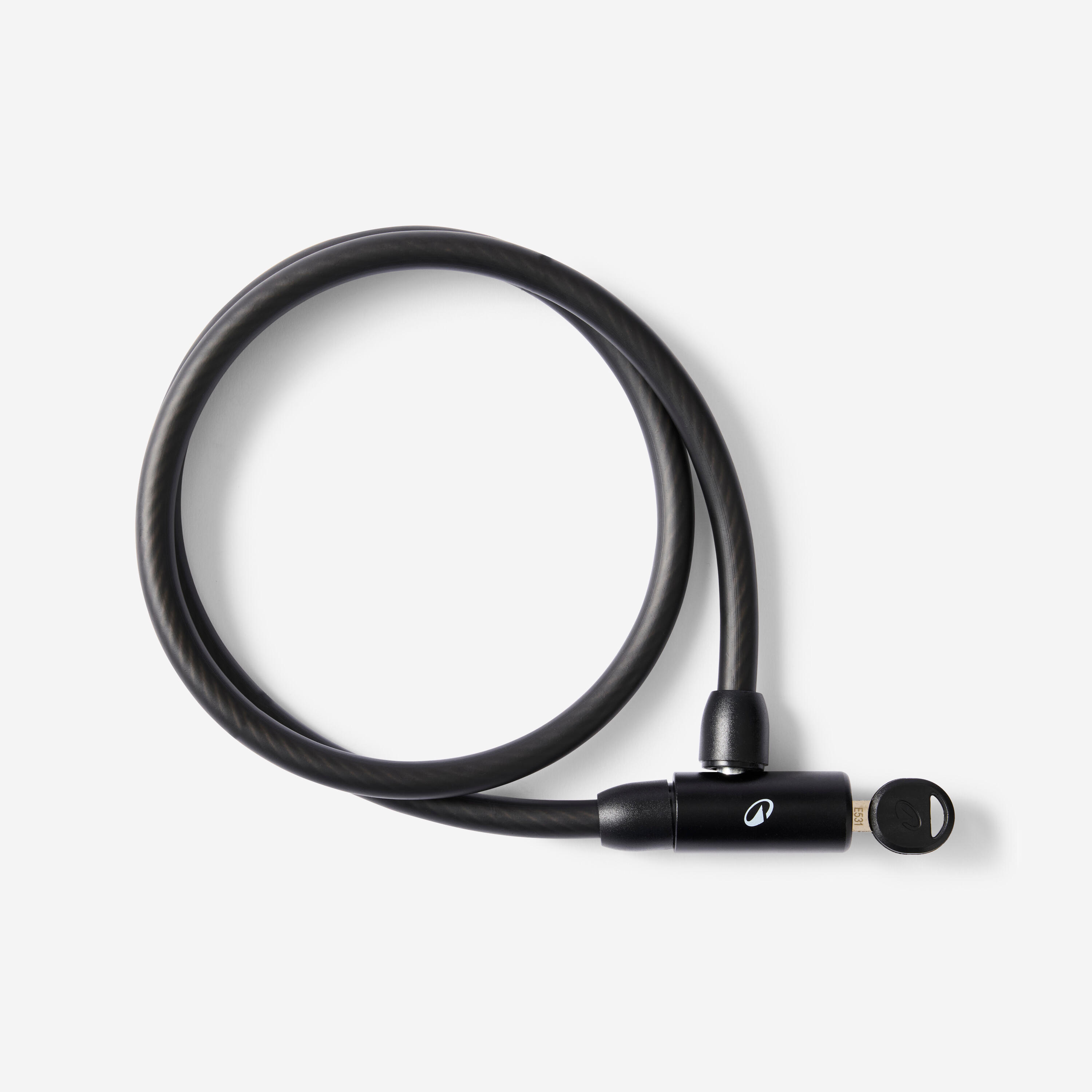 Zapięcie rowerowe do akcesoriów linka Btwin 120 spiralne na klucz