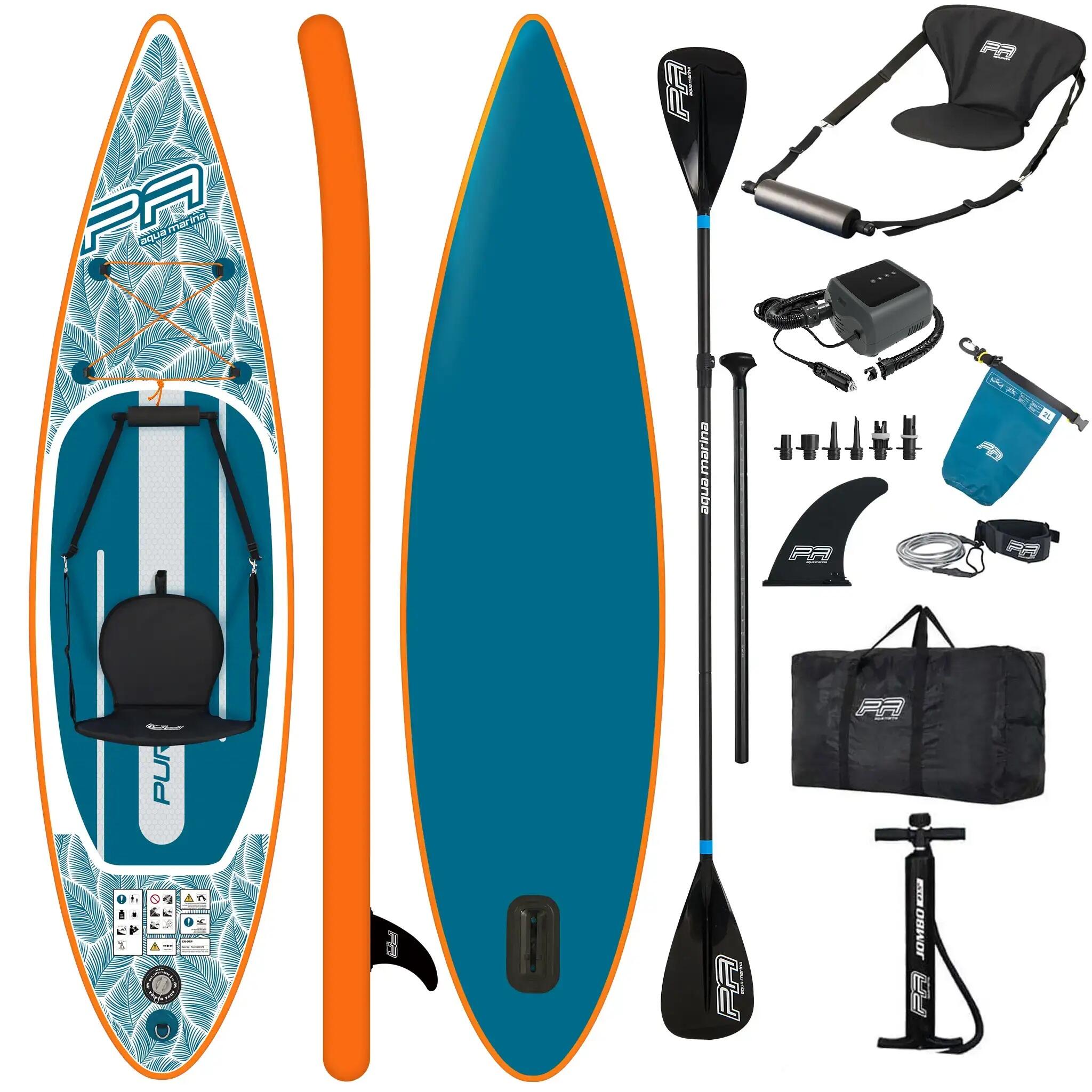 Deska SUP Pompowana Aqua Marina Pure Air 11'0 Combo + Elektryczna pompka PBG6