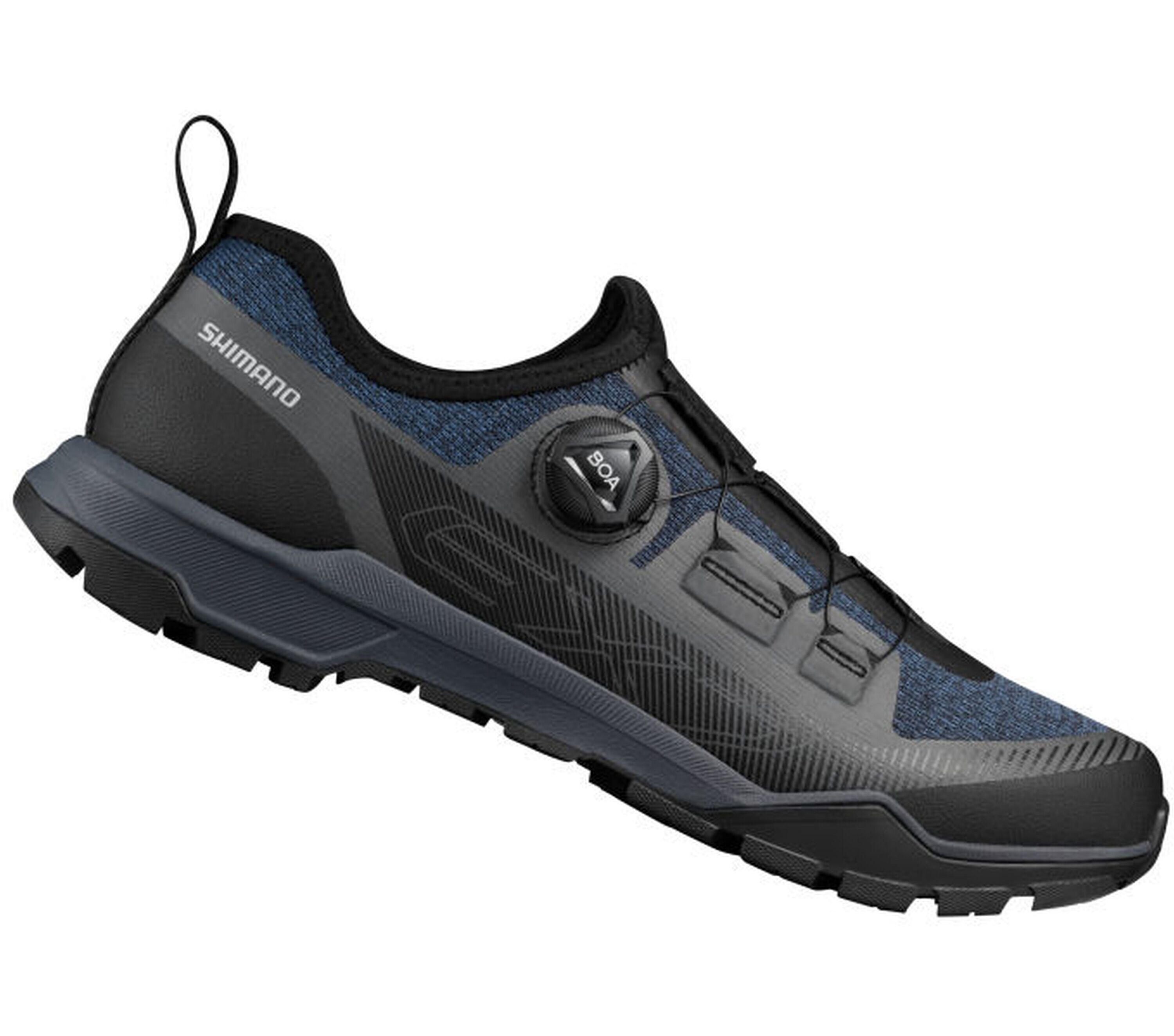 Buty do rowerów turystycznych EX700, niebieskie