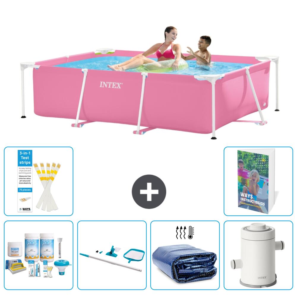 INTEX Basen ze stelażem Prostokątny - 220x150x60 cm - 7-częściowy S93