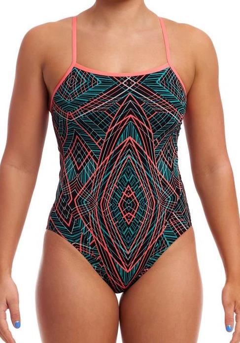 Strój do pływania menstruacyjny FUNKITA Spiro Mint - Swim Secure Single Strap