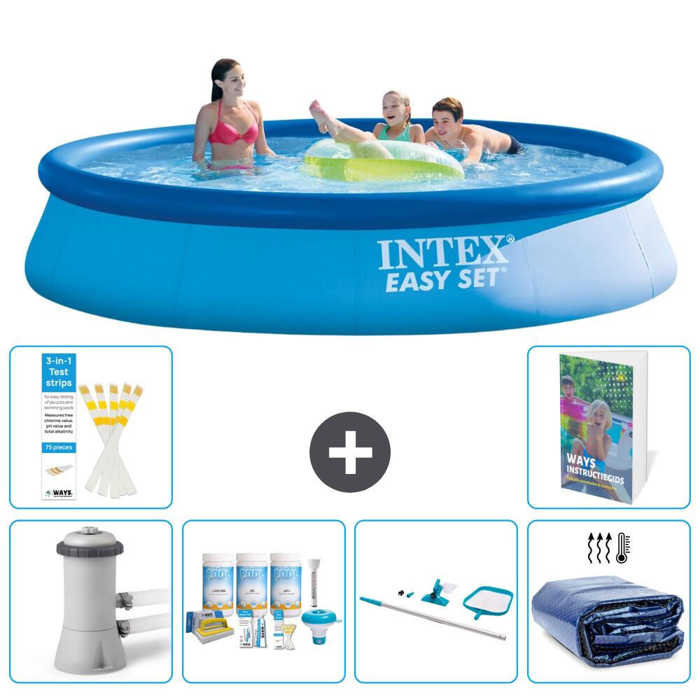 INTEX Basen Easy Set Okrągły - 396x84 cm - 7-częściowy S267