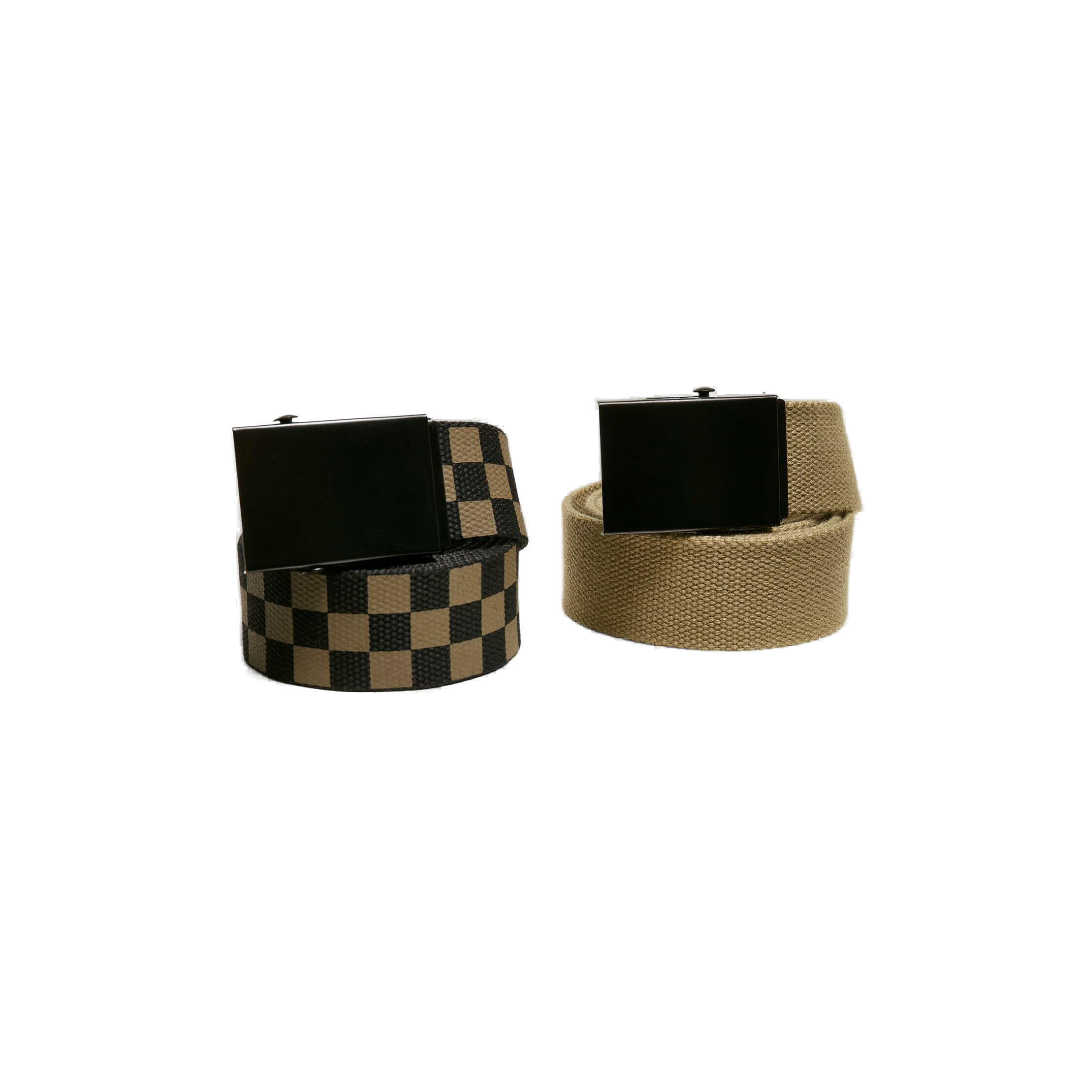 Paski w kratkę i gładkie paski płócienne Urban Classics (x2)