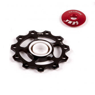 CEMA rolki przerzutki ceramiczne SRAM Eagle 12-biegowe aluminium czarno-czerwone