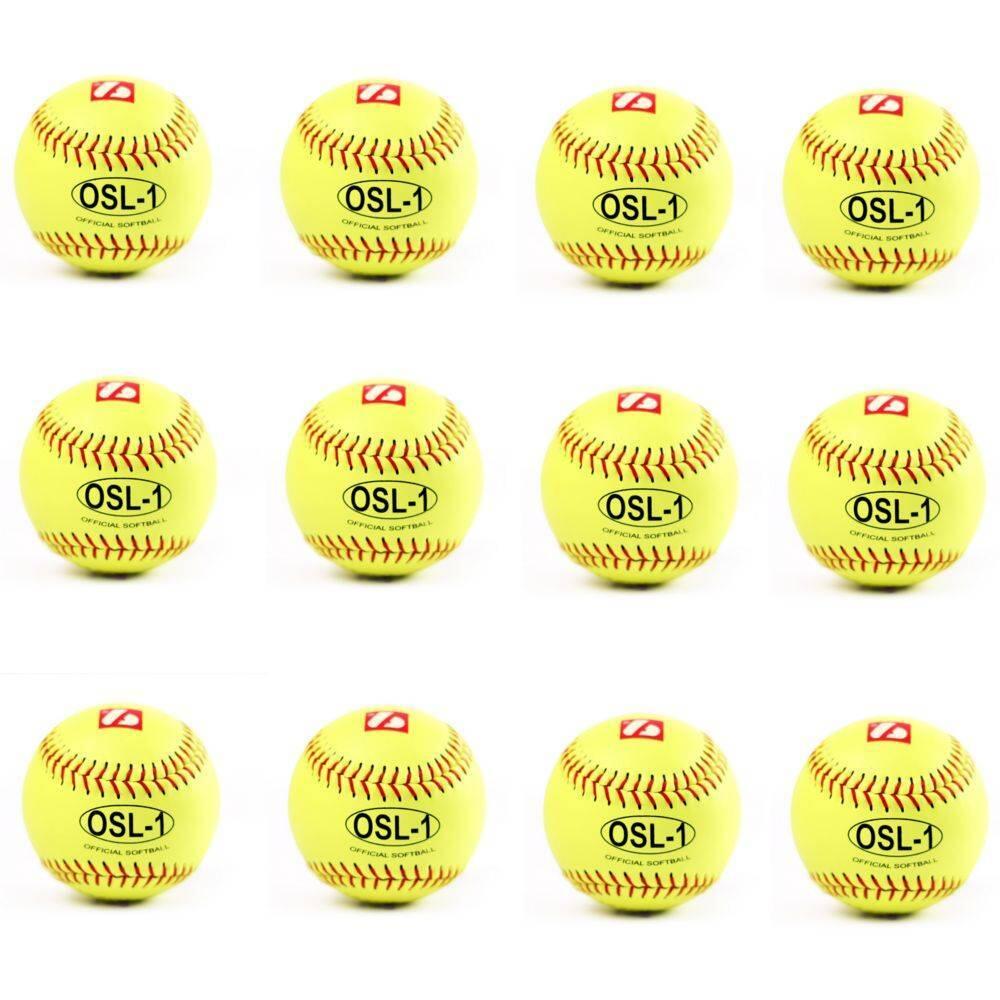 piłka do softballu 12'' żółta 1 tuzin OSL-1