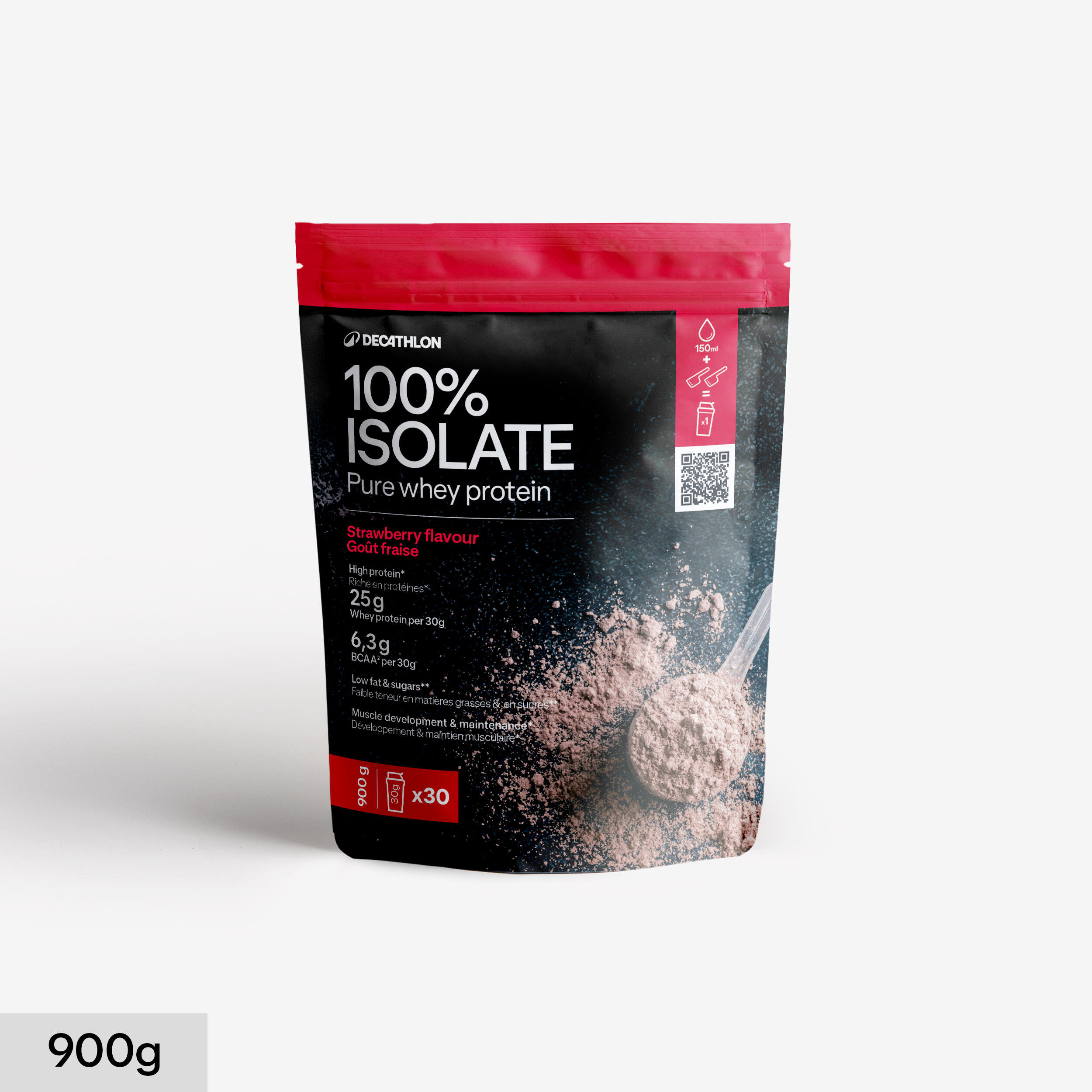 Pure whey Białka 100% izolat truskawkowy 900 g