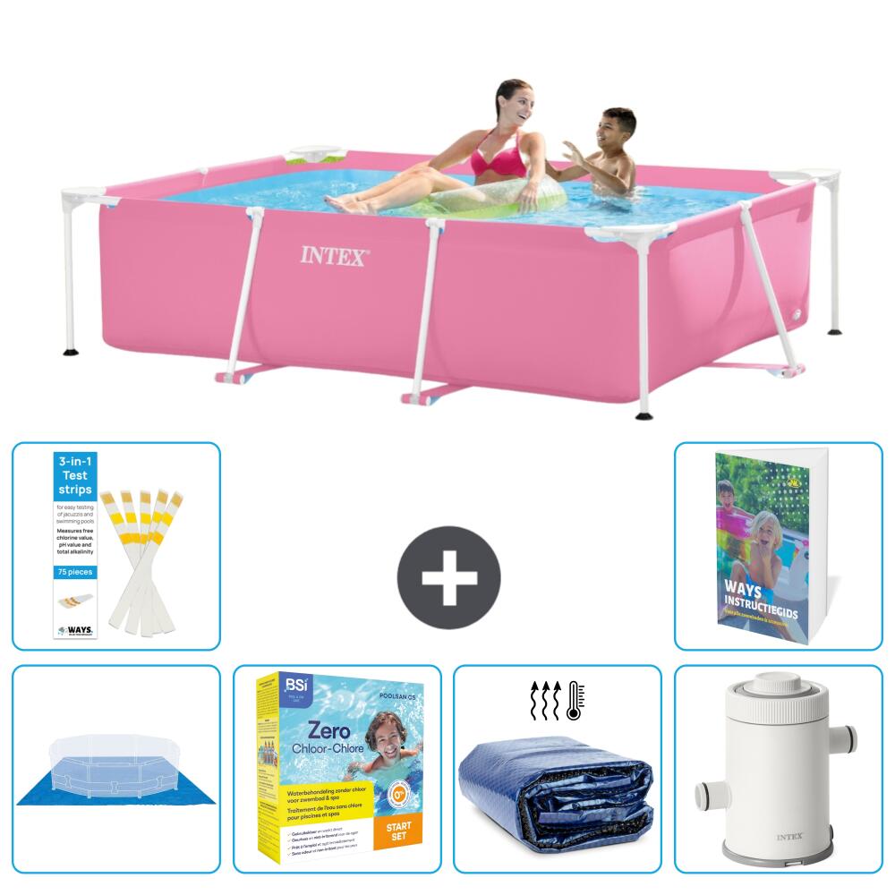 INTEX Basen ze stelażem Prostokątny - 220x150x60 cm - 7-częściowy S71