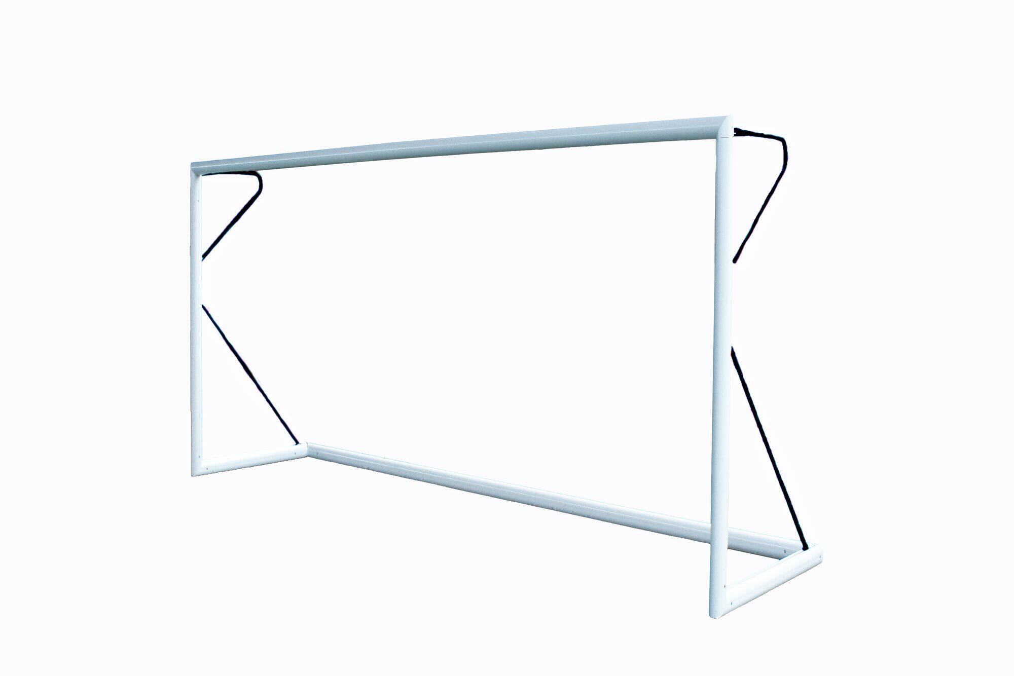 Bramka do piłki nożnej 3 x 2m - Przenośna - Aluminium 80mm - Czarna