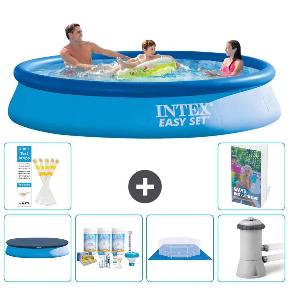INTEX Basen Easy Set Okrągły - 366x76 cm - 7-częściowy S77