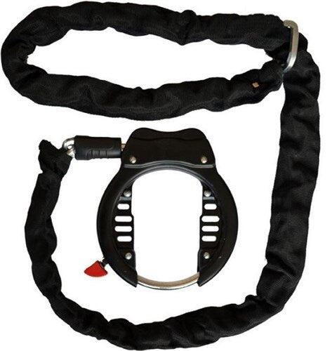 Zamek do ramy Lynx z 150 cm łańcuchem - czarny