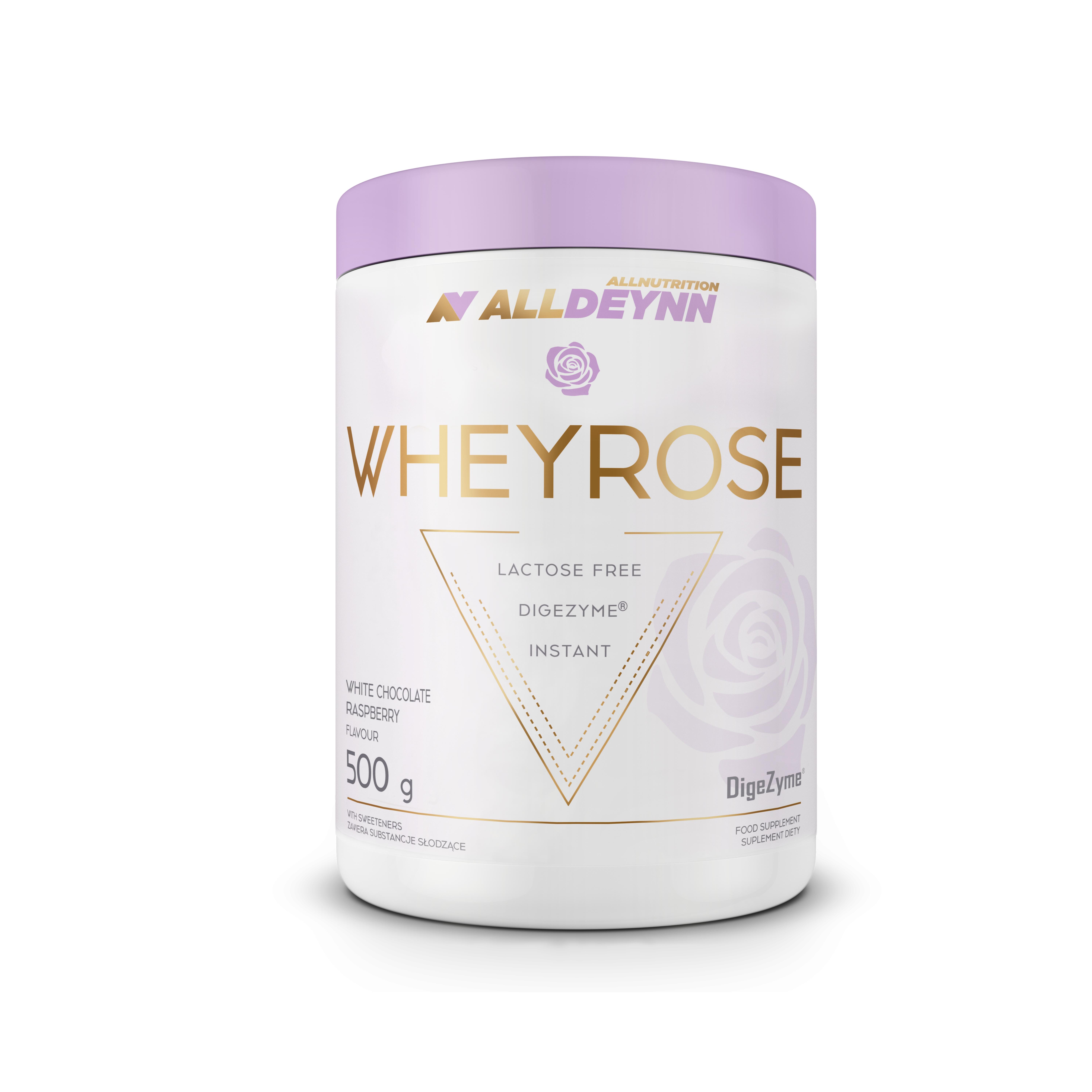 Фото - Протеїн AllNutrition Odżywka białkowa ALLDEYNN WHEYROSE 500 g WHITE CHOCOLATE-RASPBERRY 