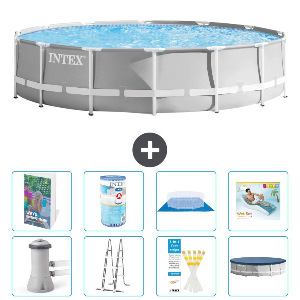 INTEX Basen Prism Frame Okrągły - 427x107 cm - 9-częściowy S635