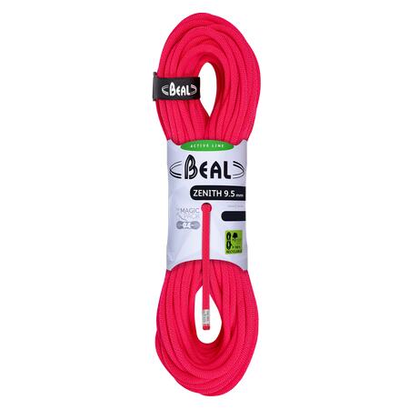 Lina dynamiczna wspinaczkowa BEAL Zenith 9,5 mm Solid Pink 60m