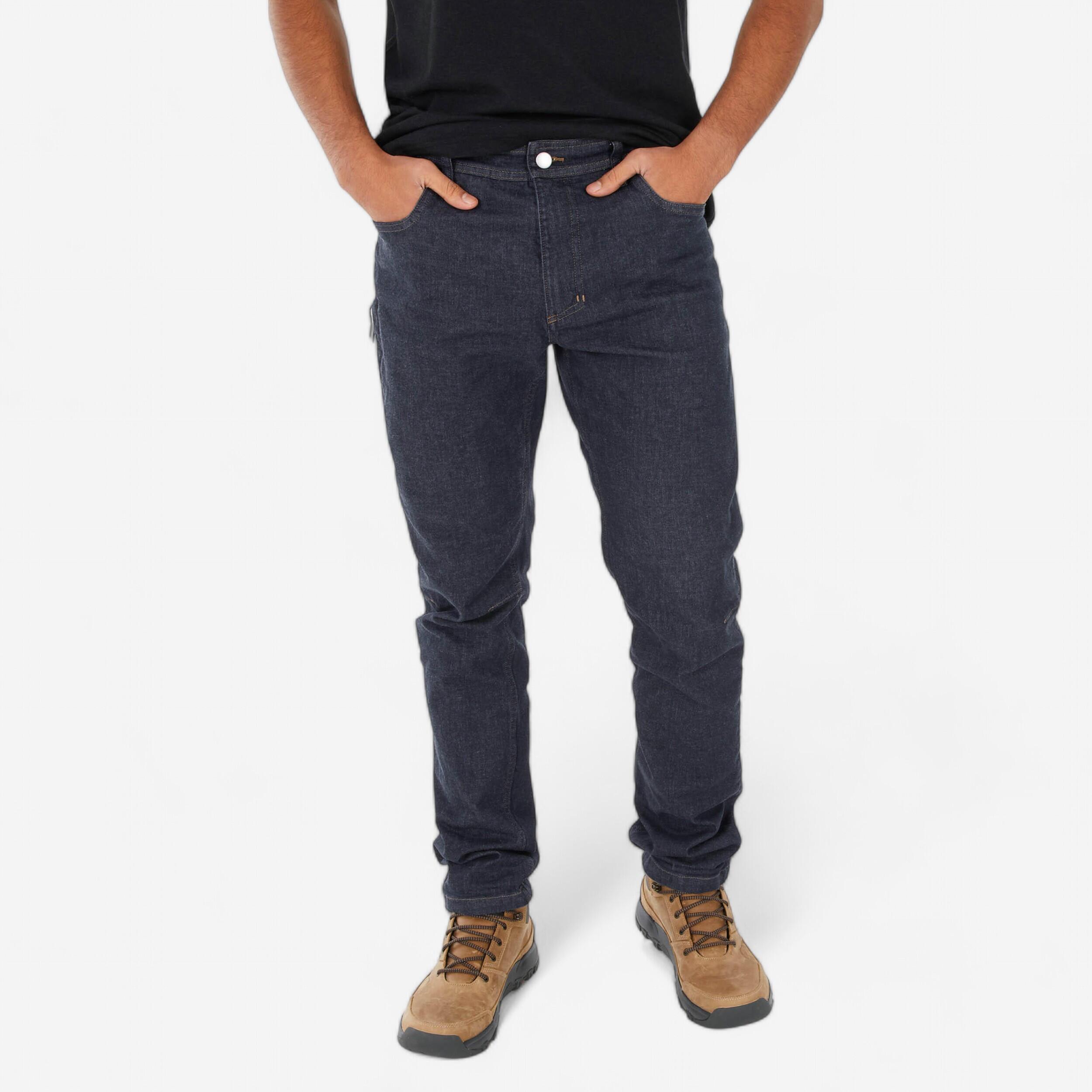 Spodnie turystyczne męskie Quechua NH500 jeans