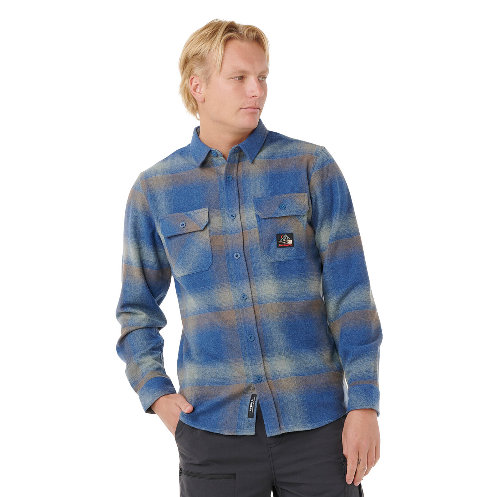 Rip Curl Search Wool Flannel - Light Navy