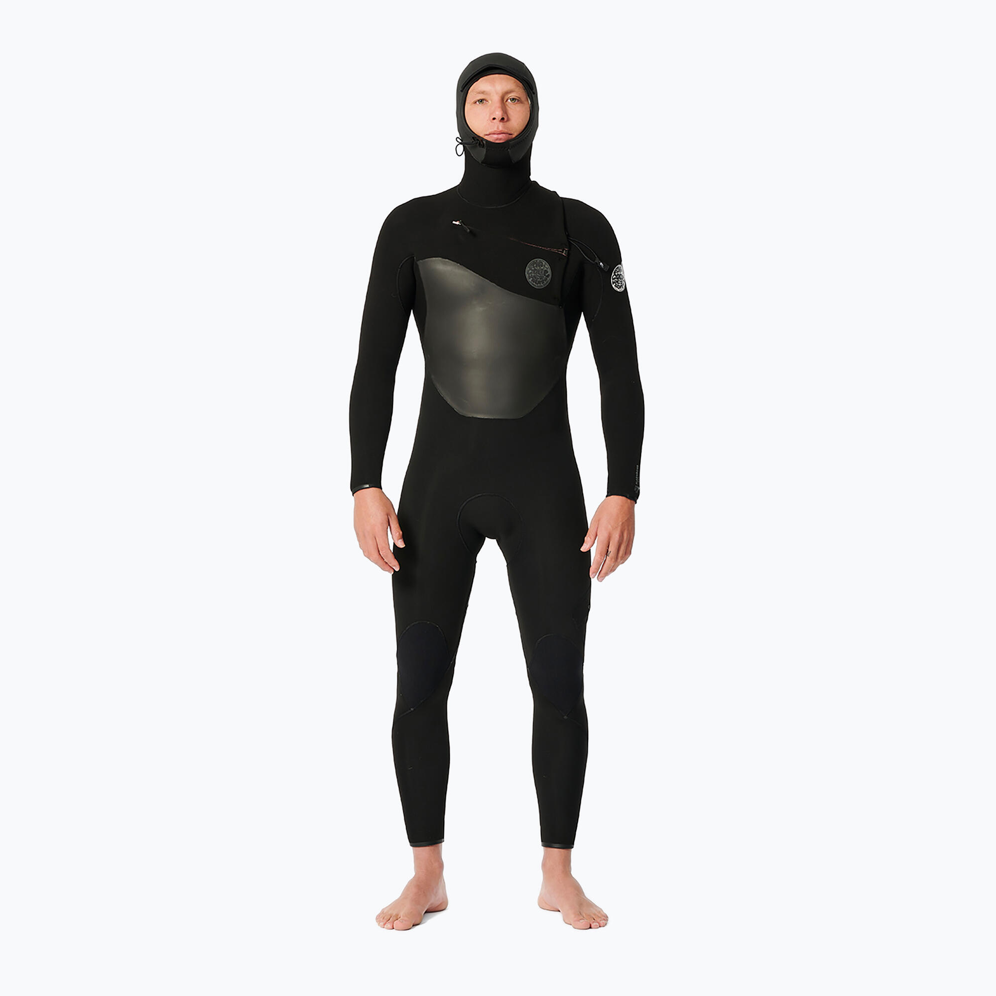Pianka do pływania męska Rip Curl Flashbomb 6/4mm Hooded Chest Zip black
