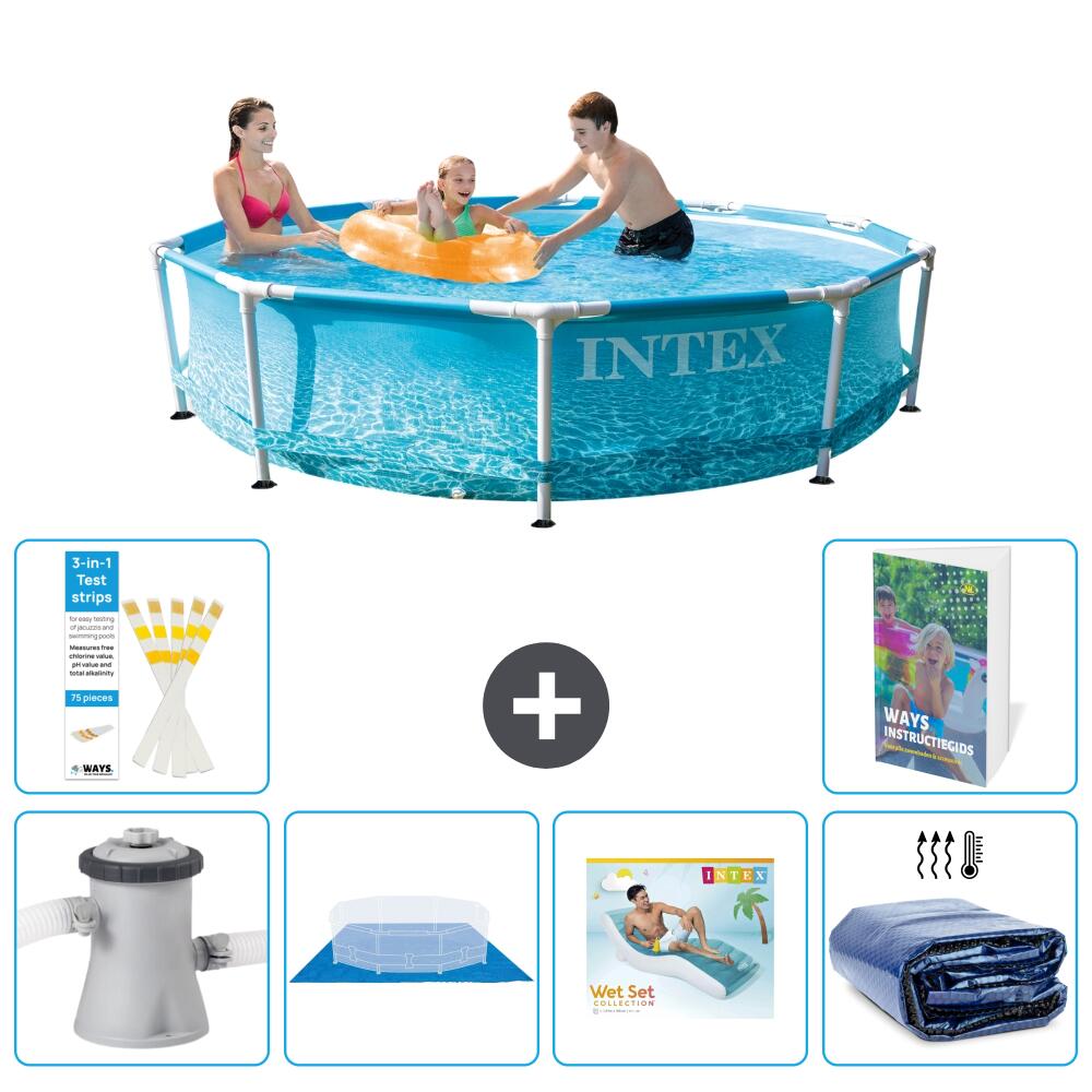INTEX Basen ze stelażem Okrągły - 305x76 cm - 7-częściowy S345