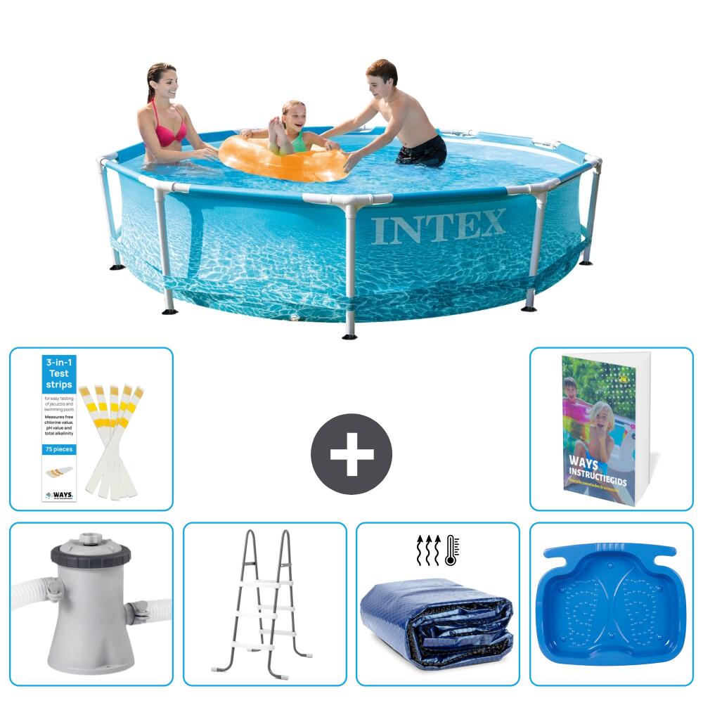INTEX Basen ze stelażem Okrągły - 305x76 cm - 7-częściowy S318