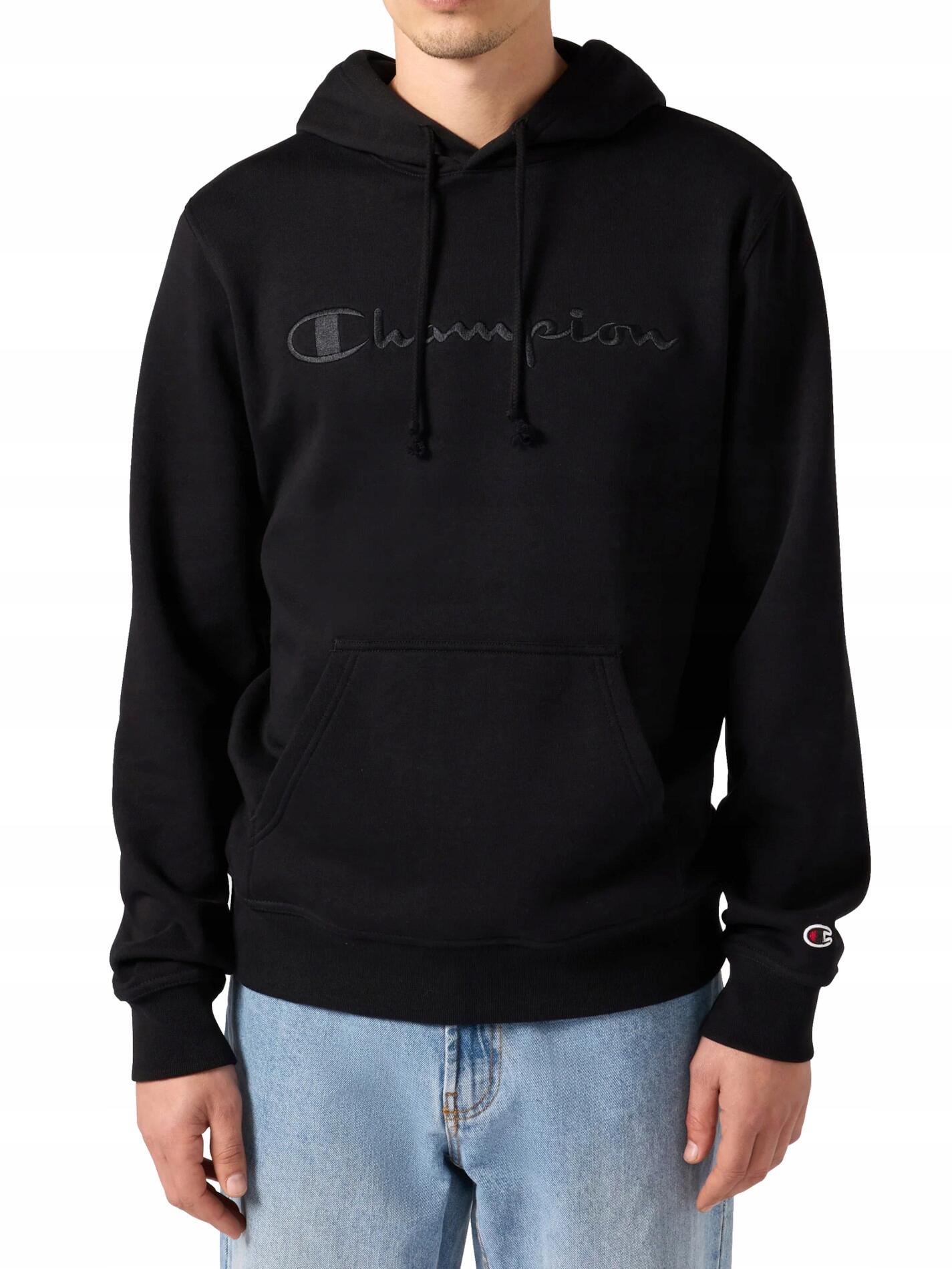 Bluza męska Champion Hooded Sweatshirt czarna 220271 KK001