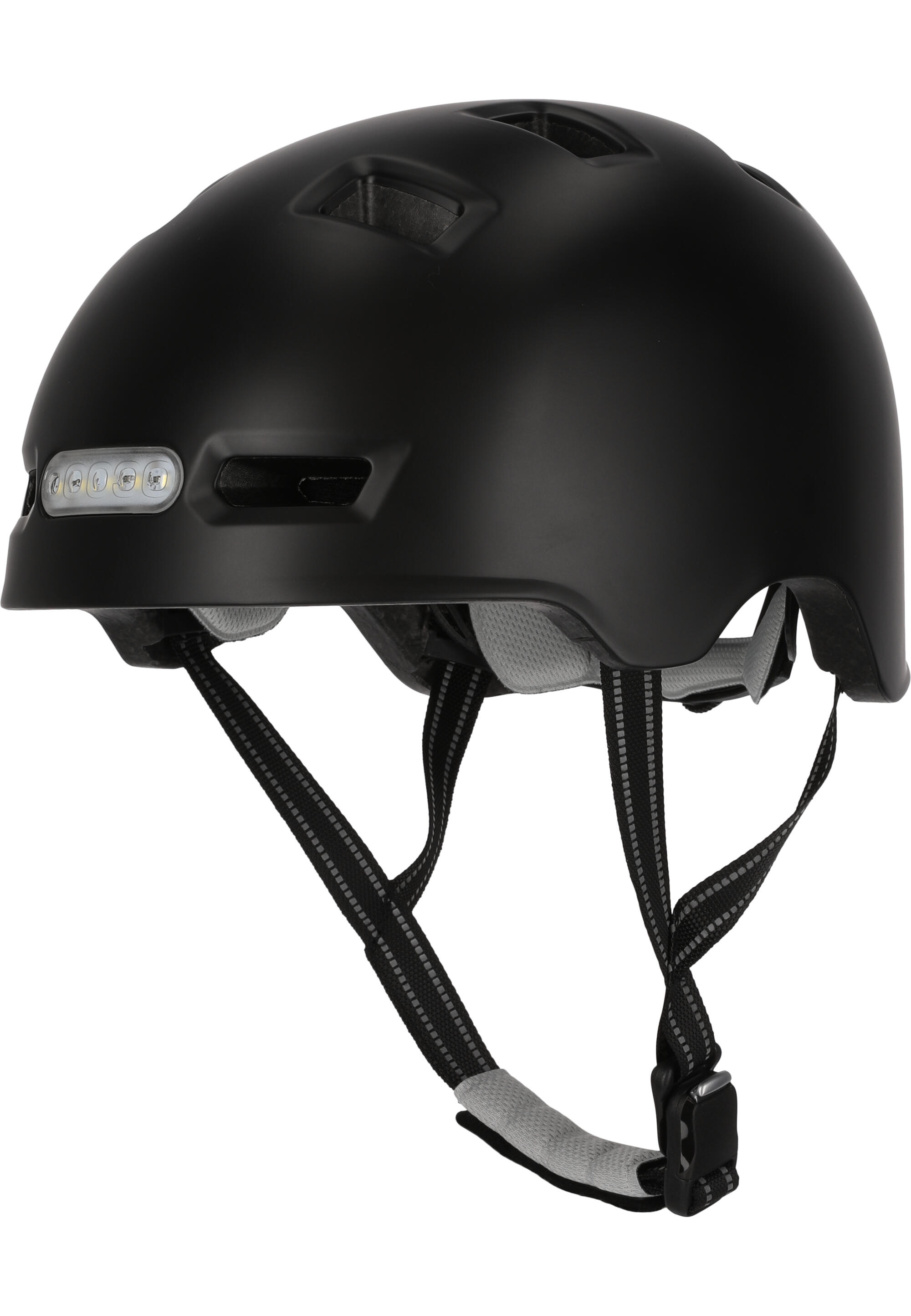 Kask Rowerowy Skater z Oświetleniem Przednim i Tylnym |Czarny L 57-61cm |EN1078
