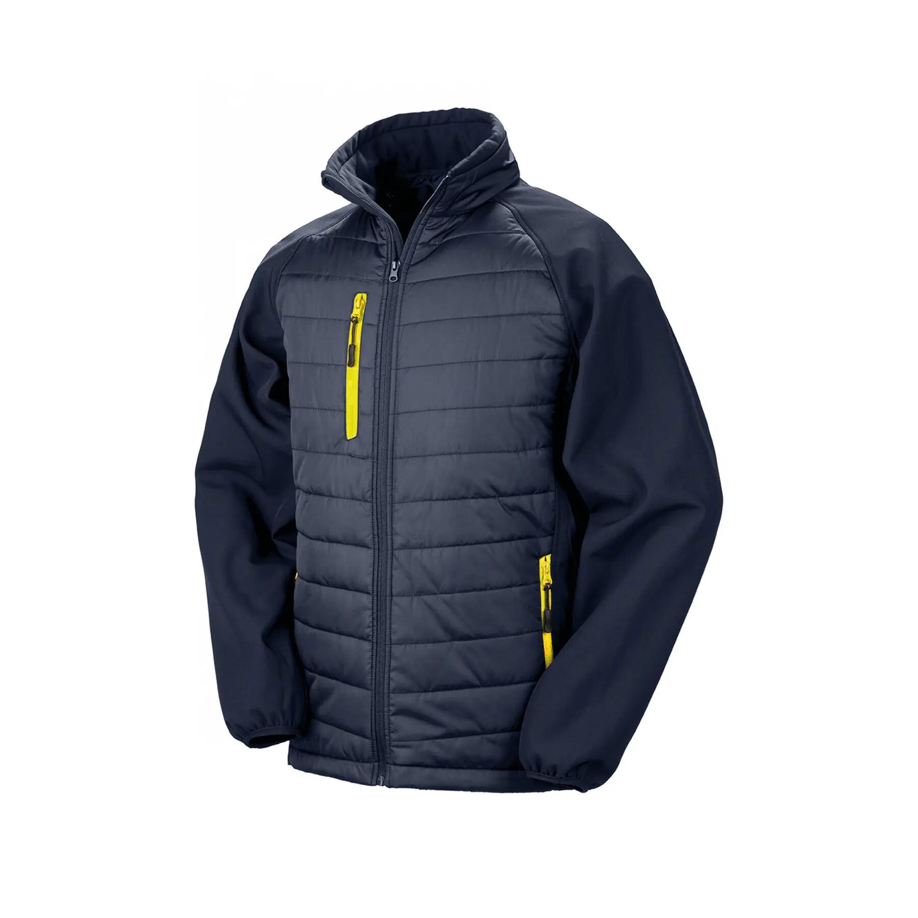 Kurtka puchowa z recyklingu Result Softshell Black Compass Softshell